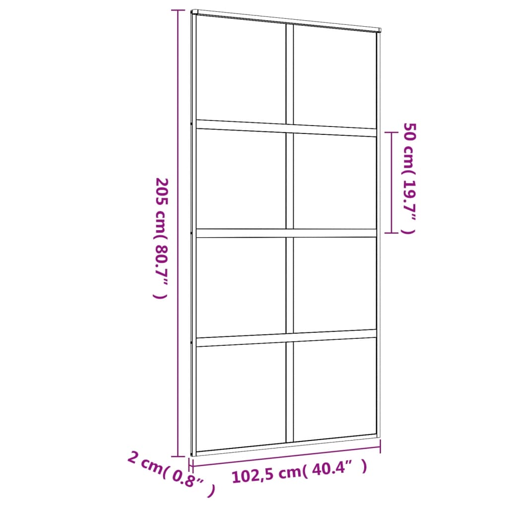 Posuvné Dveře Zlaté 102,5 X 205 Cm Čiré Esg Sklo A Hliník Zlatá