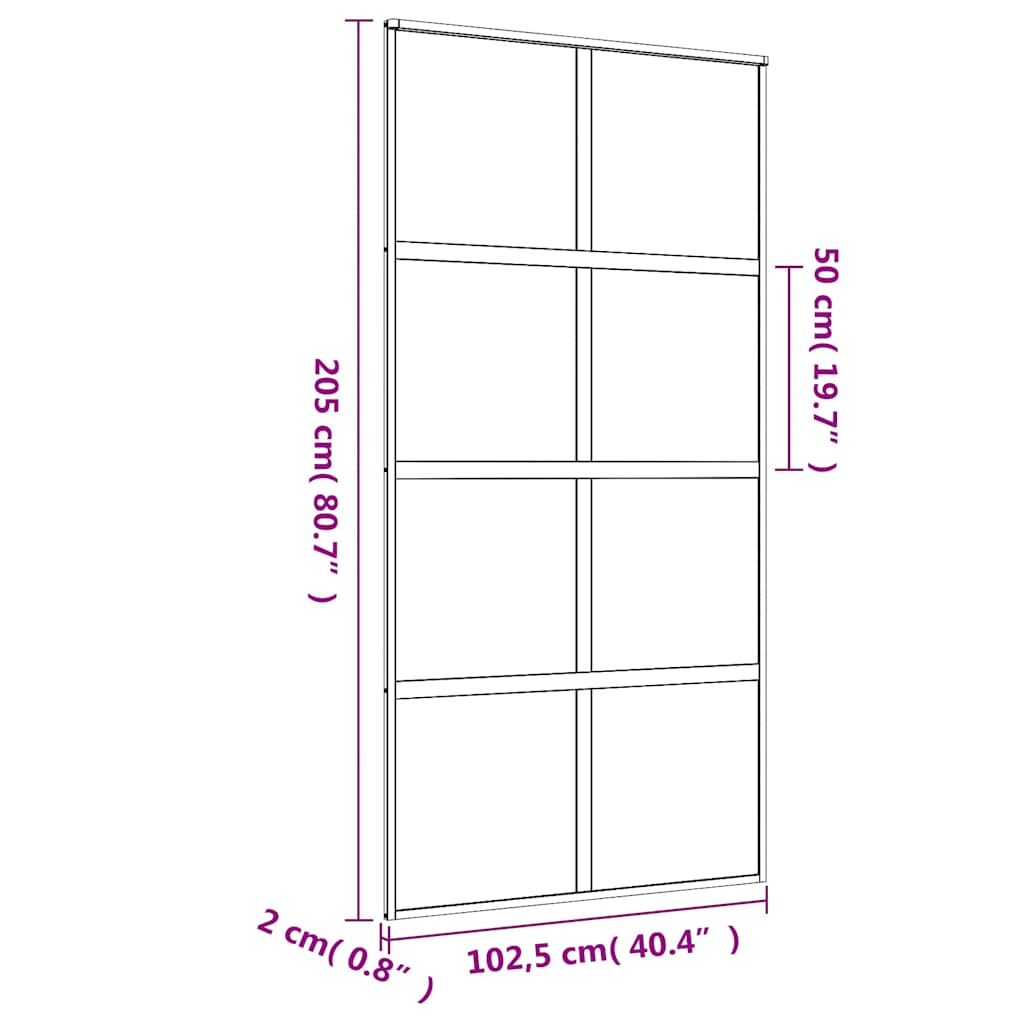 Posuvné Dveře Zlaté 102,5 X 205 Cm Čiré Esg Sklo A Hliník Zlatá