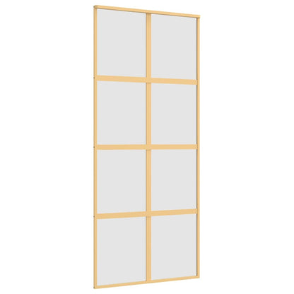 Posuvné Dveře Zlaté 90 X 205 Cm Mléčné Esg Sklo A Hliník