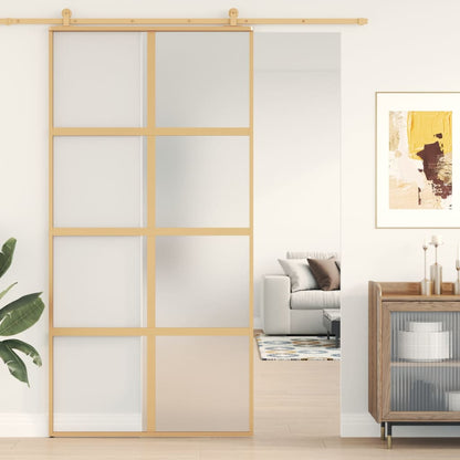 Posuvné Dveře Zlaté 102,5 X 205 Cm Čiré Esg Sklo A Hliník Zlatá