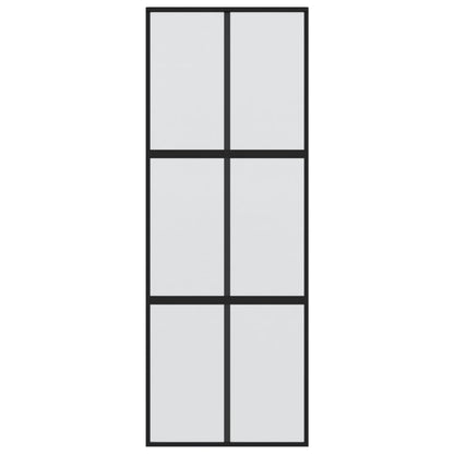 Posuvné Dveře Černé Tvrzené Sklo A Hliník Černá A Matná