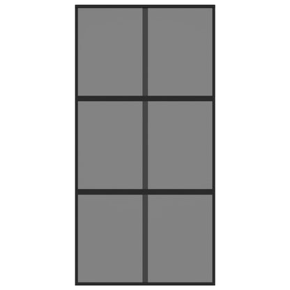 Posuvné Dveře Černé 102,5 X 205 Cm Tvrzené Sklo A Hliník Černá