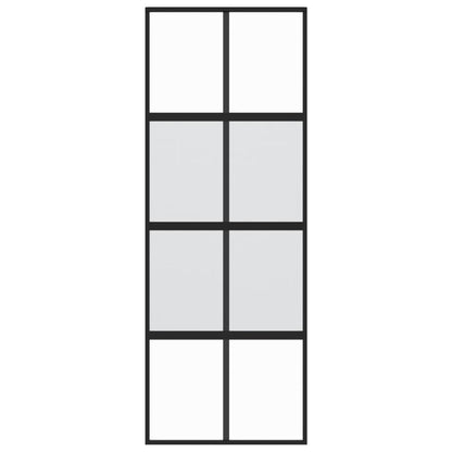 Posuvné Dveře Černé Tvrzené Sklo A Hliník Černá