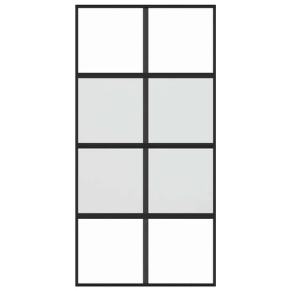 Posuvné Dveře Černé 102,5 X 205 Cm Tvrzené Sklo A Hliník