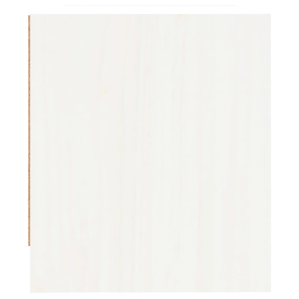 Noční Stolky 2 Ks Bílé 40 X 31 X 35,5 Cm Masivní Borové Dřevo
