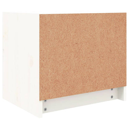 Noční Stolky 2 Ks Bílé 40 X 31 X 35,5 Cm Masivní Borové Dřevo
