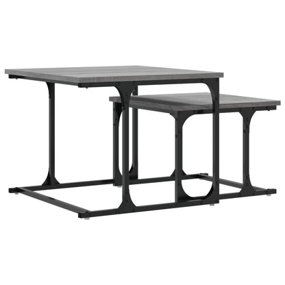 Hnízdové Konferenční Stolky 2 Ks Šedé Sonoma Kompozitní Dřevo