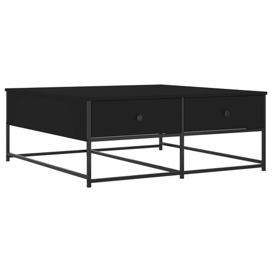 Konferenční Stolek Černý 100 X 99 X 40 Cm Kompozitní Dřevo