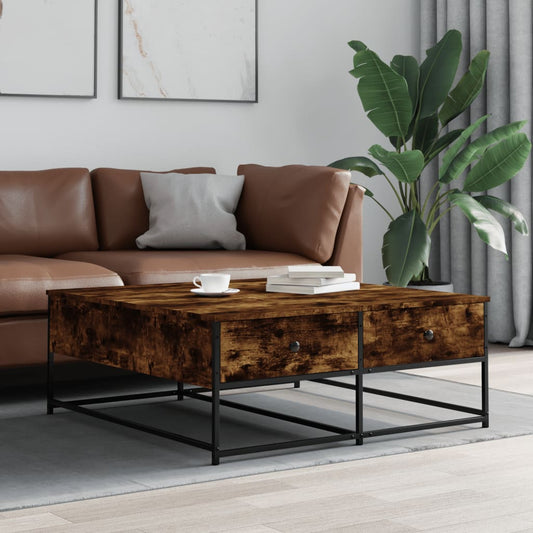 Konferenční Stolek Kouřový Dub 100X99X40 Cm Kompozitní Dřevo