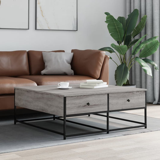 Konferenční Stolek Šedý Sonoma 100X99X40 Cm Kompozitní Dřevo