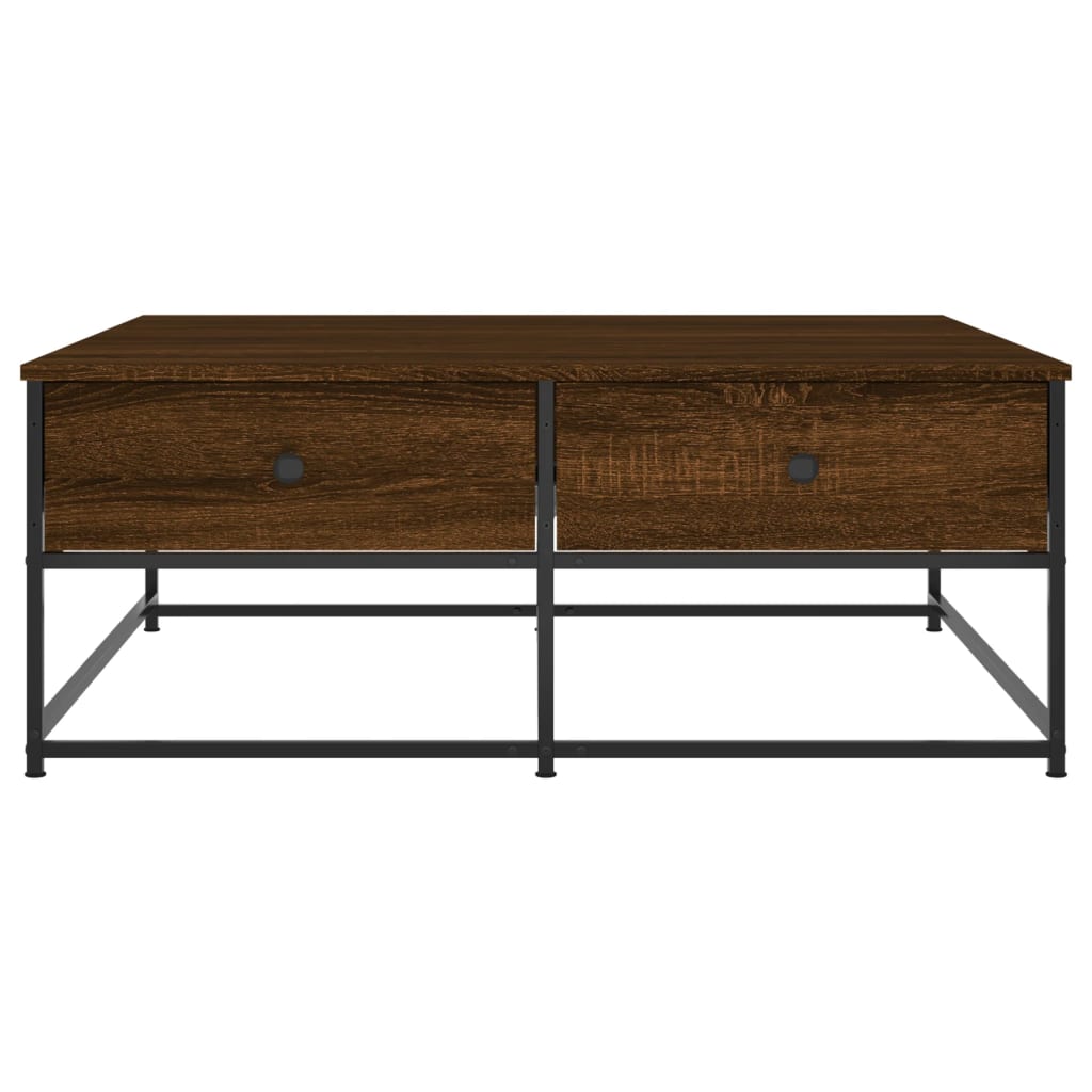 Konferenční Stolek Hnědý Dub 100 X 99 X 40 Cm Kompozitní Dřevo