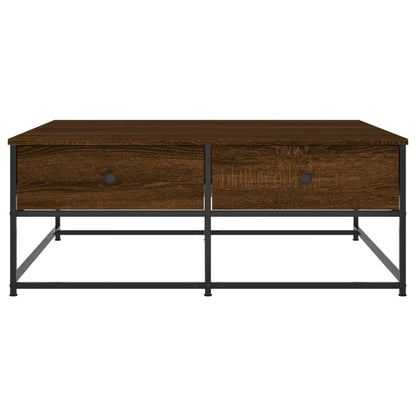 Konferenční Stolek Hnědý Dub 100 X 99 X 40 Cm Kompozitní Dřevo
