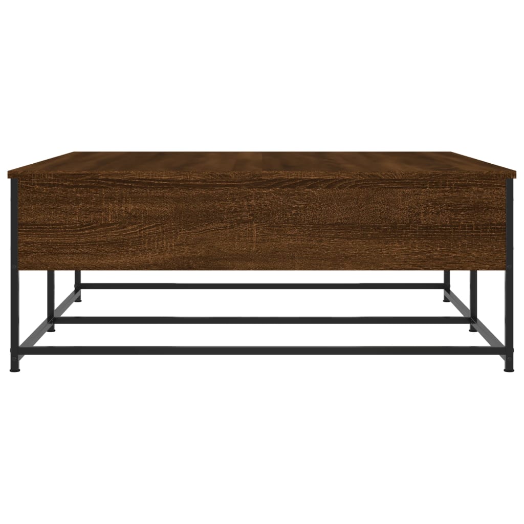 Konferenční Stolek Hnědý Dub 100 X 99 X 40 Cm Kompozitní Dřevo