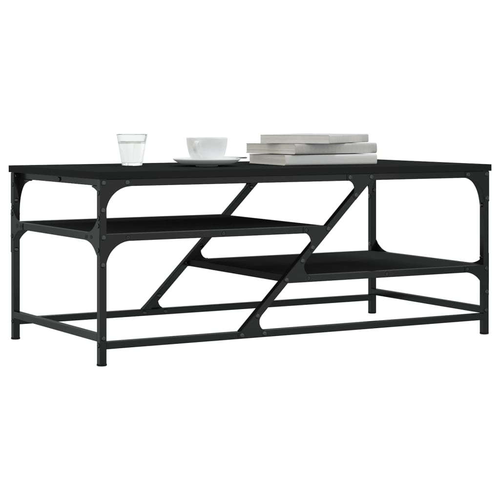 Konferenční Stolek Černý 100 X 49 X 40 Cm Kompozitní Dřevo