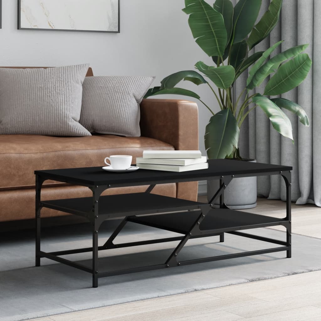 Konferenční Stolek Černý 100 X 49 X 40 Cm Kompozitní Dřevo