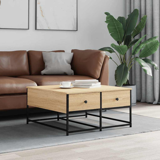 Konferenční Stolek Dub Sonoma 80 X 80 X 40 Cm Kompozitní Dřevo