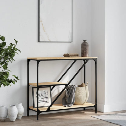Konzolový Stolek Šedý Sonoma 88,5 X 30 X 75 Cm Kompozitní Dřevo
