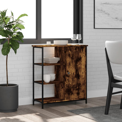 Příborník Černý 70 X 30 X 80 Cm Kompozitní Dřevo