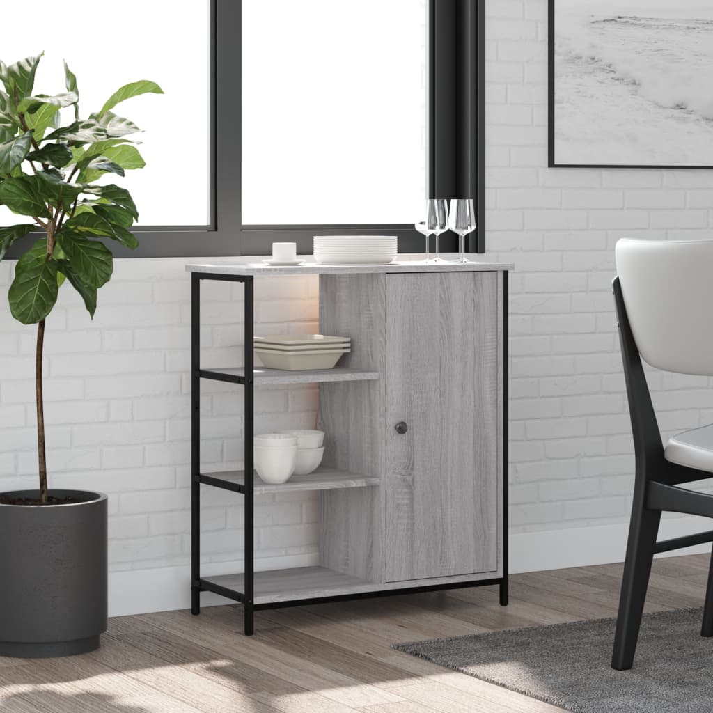 Příborník Černý 70 X 30 X 80 Cm Kompozitní Dřevo