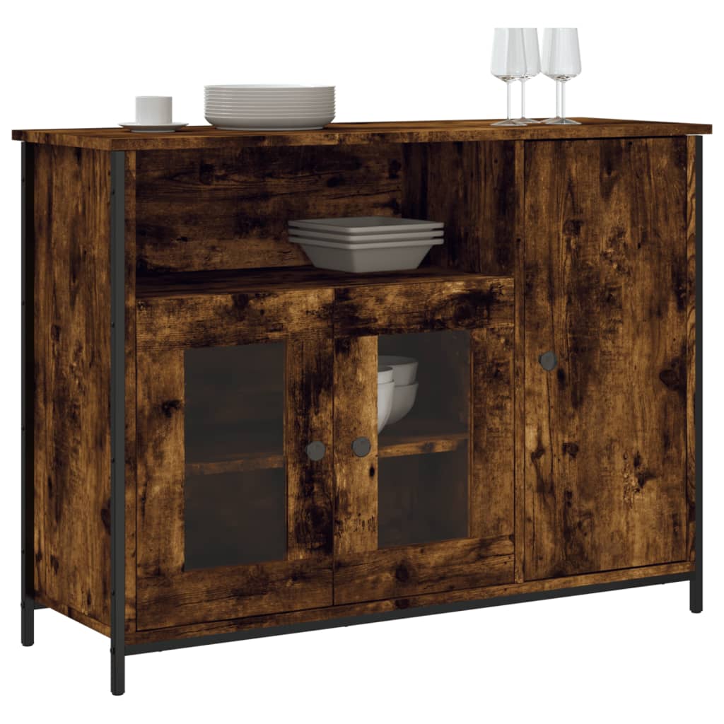 Příborník Kouřový Dub 100 X 35 X 75 Cm Kompozitní Dřevo