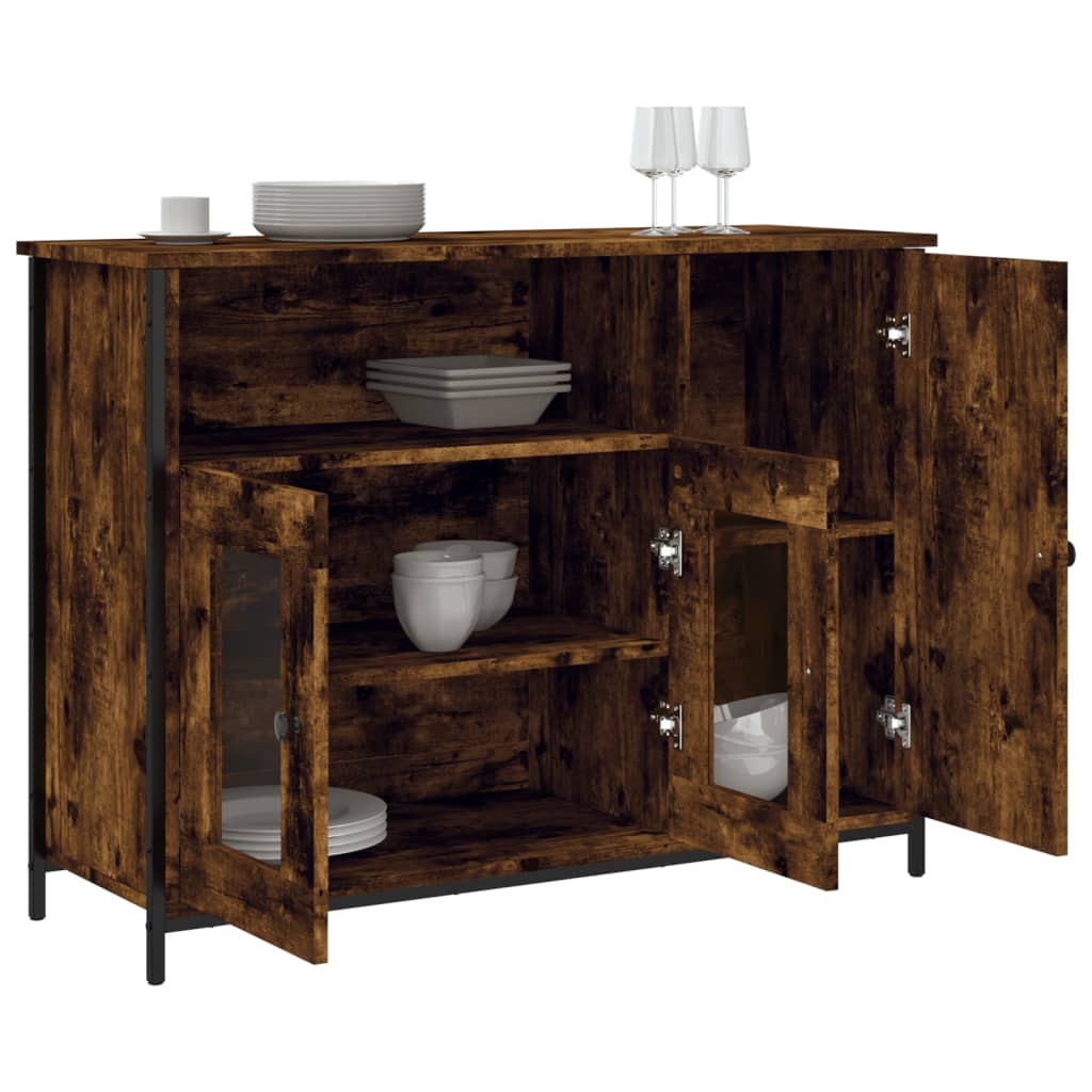Příborník Kouřový Dub 100 X 35 X 75 Cm Kompozitní Dřevo