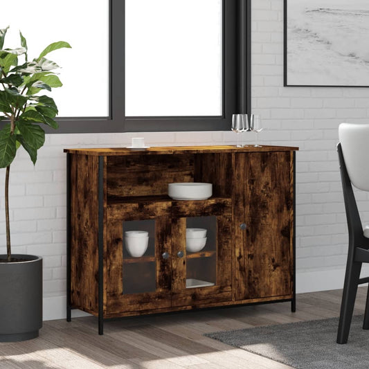 Příborník Kouřový Dub 100 X 35 X 75 Cm Kompozitní Dřevo