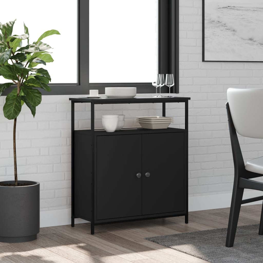 Příborník Šedý Sonoma 70 X 30 X 80 Cm Kompozitní Dřevo