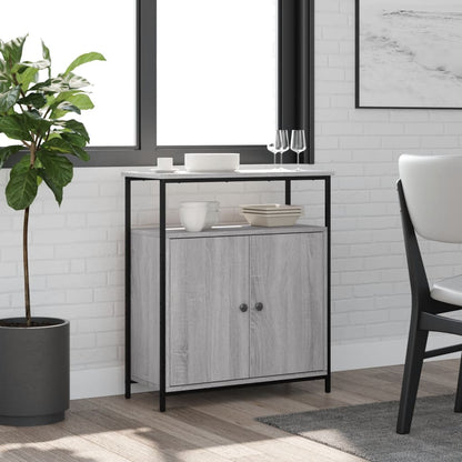 Příborník Šedý Sonoma 70 X 30 X 80 Cm Kompozitní Dřevo