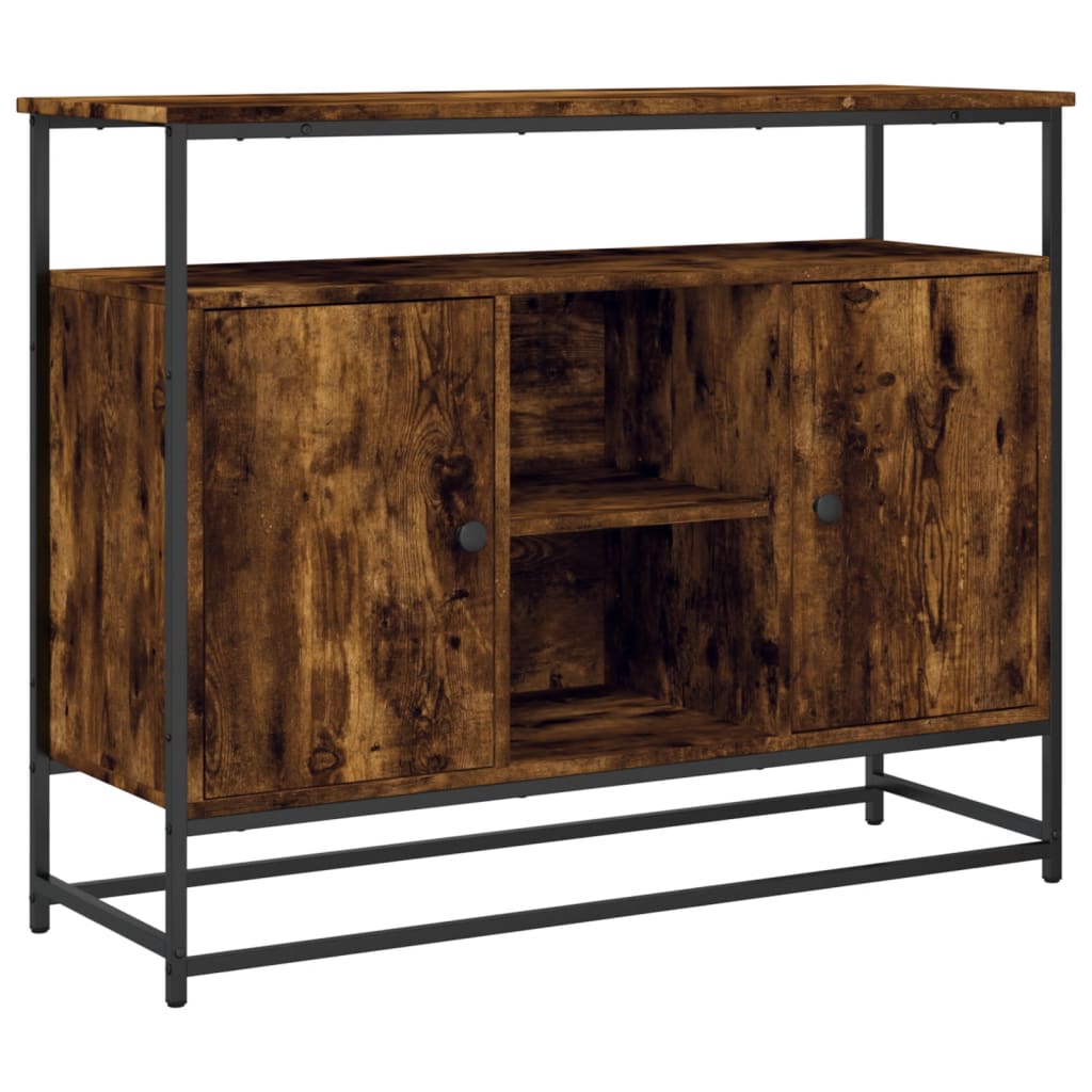 Příborník Kouřový Dub 100 X 35 X 80 Cm Kompozitní Dřevo