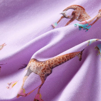 Dětské Šaty S Volánkovým Rukávem A Stahovací Šňůrkou Lila 140