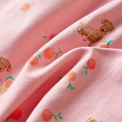 Dětské Šaty Se Stahovací Šňůrkou Světle Oranžové 104