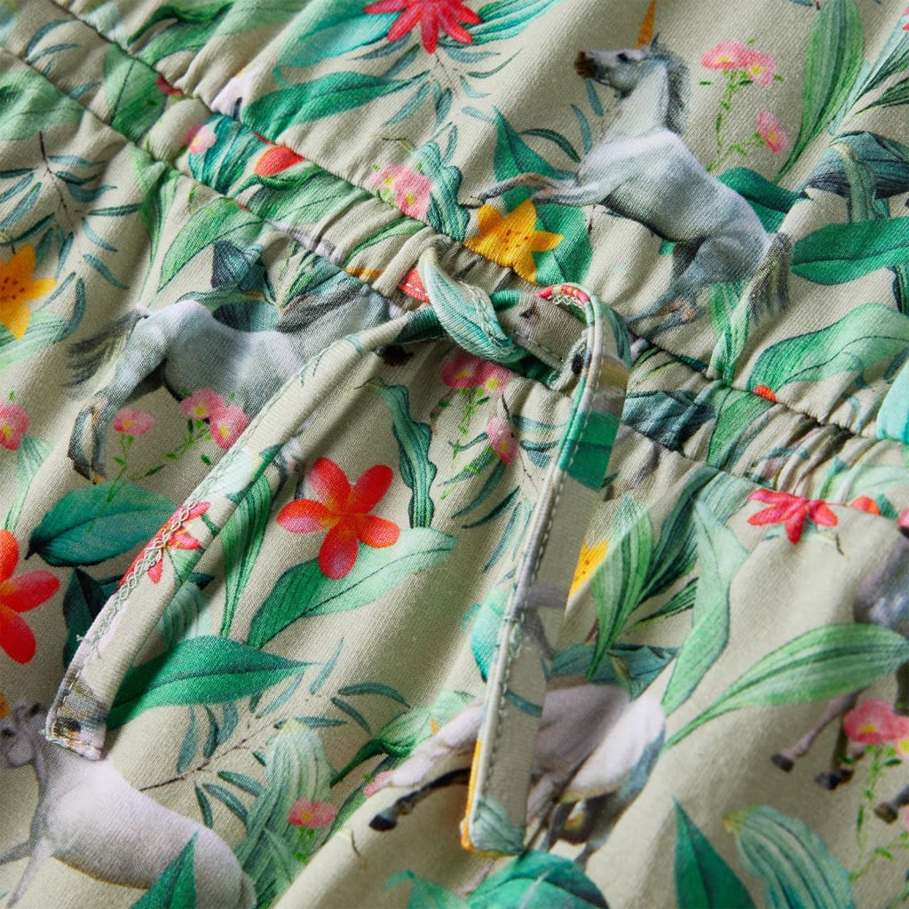 Dětské Šaty S Vlajícími Rukávy Světle Khaki 104