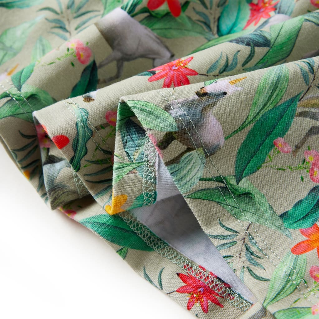 Dětské Šaty S Vlajícími Rukávy Světle Khaki 104