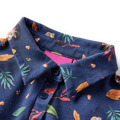 Dětské Šaty S Dlouhým Rukávem Námořnicky Modré 116