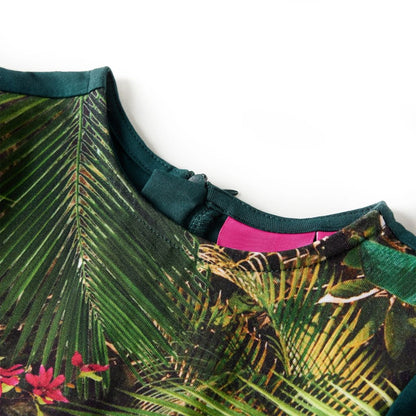 Dětské Šaty S Dlouhým Rukávem Tmavě Zelené 128