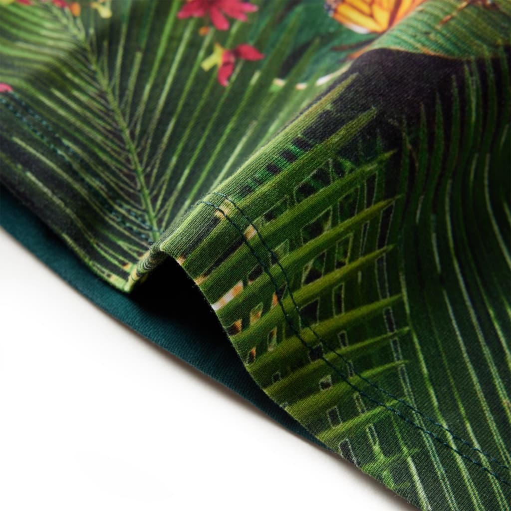 Dětské Šaty S Dlouhým Rukávem Tmavě Zelené 128