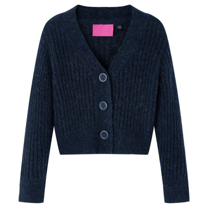 Dětský Pletený Cardigan Námořnicky Modrý 140