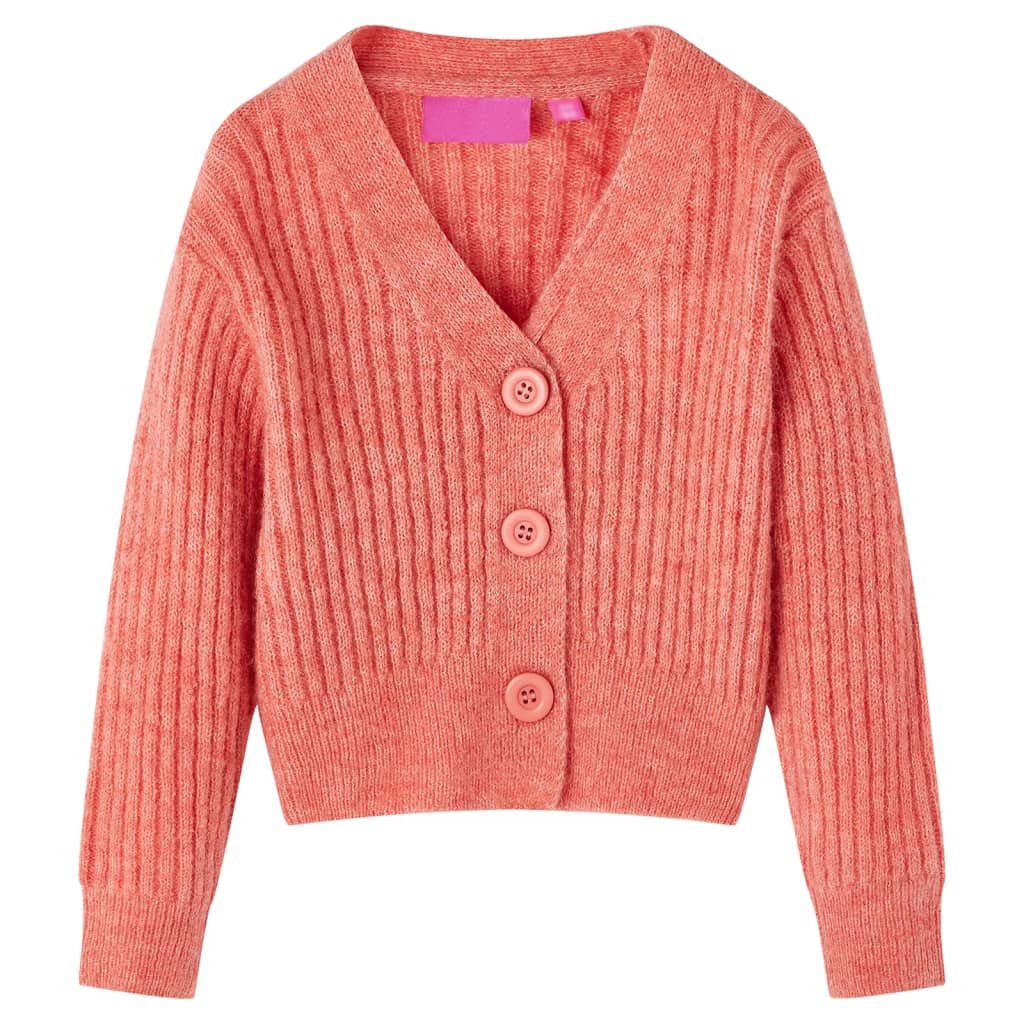 Dětský Pletený Cardigan Středně Růžový 104