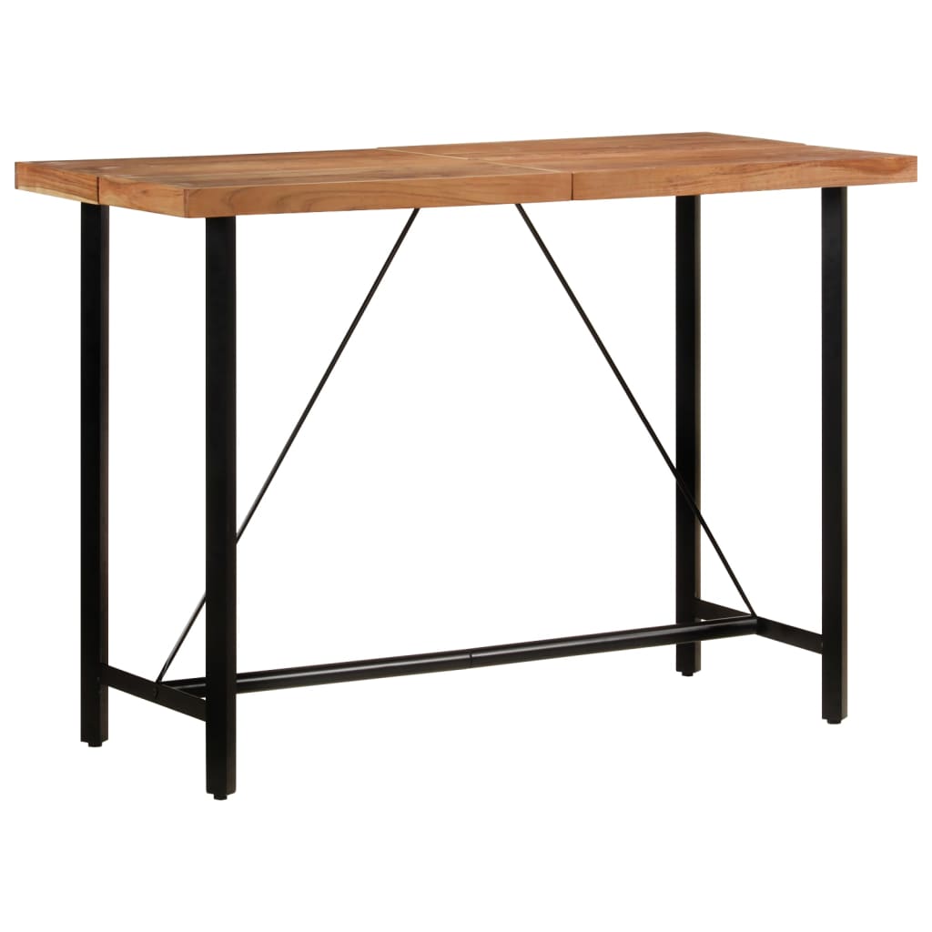 Barový Stůl 150 X 70 X 107 Cm Masivní Akáciové Dřevo A Železo