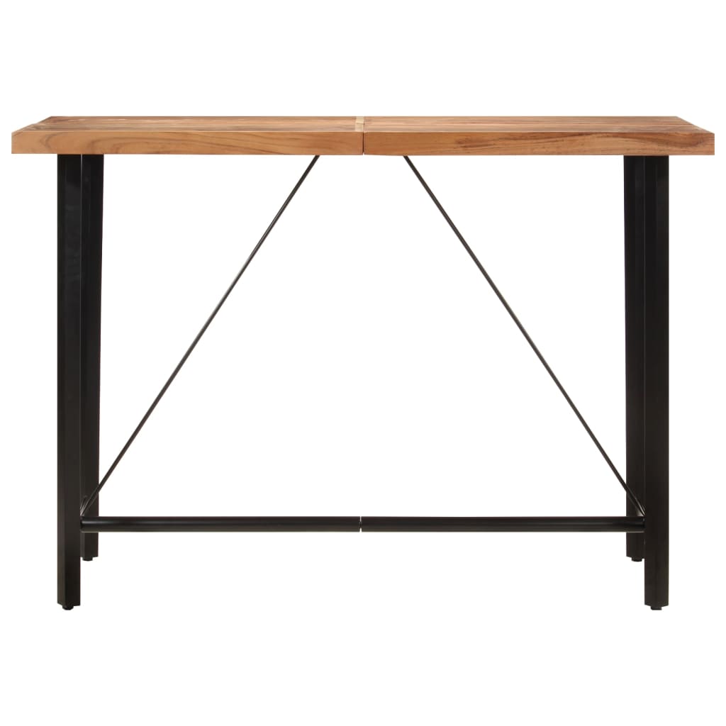Barový Stůl 150 X 70 X 107 Cm Masivní Akáciové Dřevo A Železo