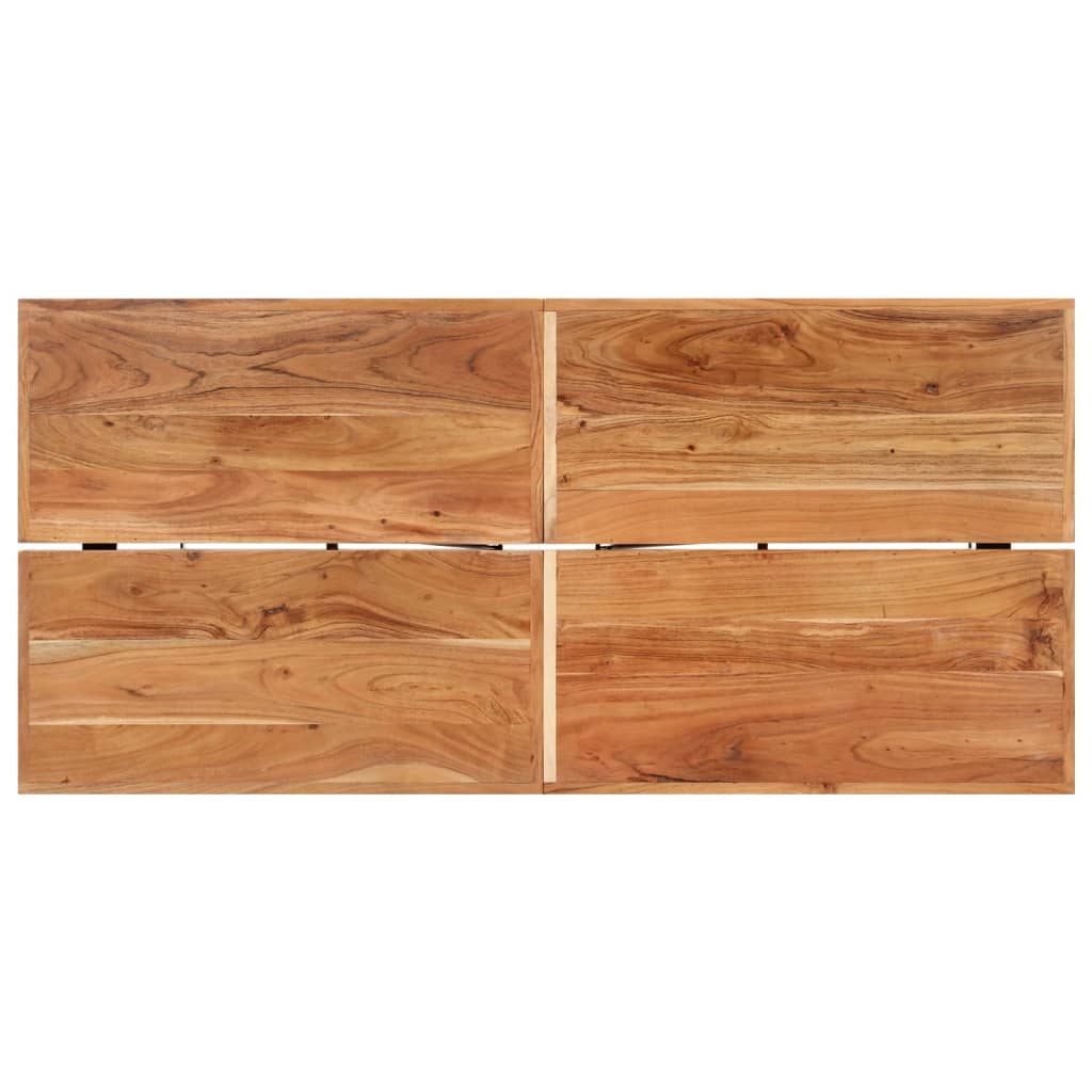 Barový Stůl 150 X 70 X 107 Cm Masivní Akáciové Dřevo A Železo