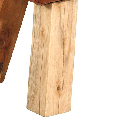Lavice Gymnastický Kůň Hnědá 110 Cm Pravá Kůže
