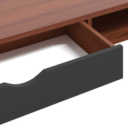 Počítačový Stůl Se Zásuvkou Hnědý 110X50X75 Cm Kompozitní Dřevo