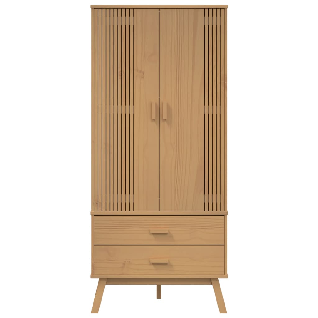 Šatní Skříň Olden 76,5 X 53 X 172 Cm Masivní Borové Dřevo