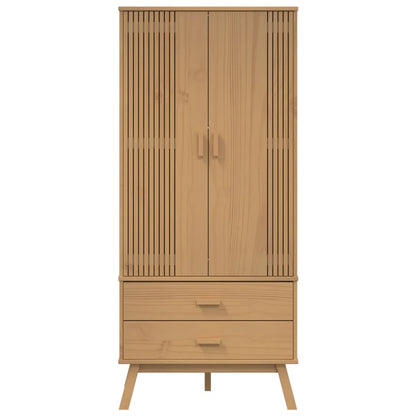 Šatní Skříň Olden 76,5 X 53 X 172 Cm Masivní Borové Dřevo