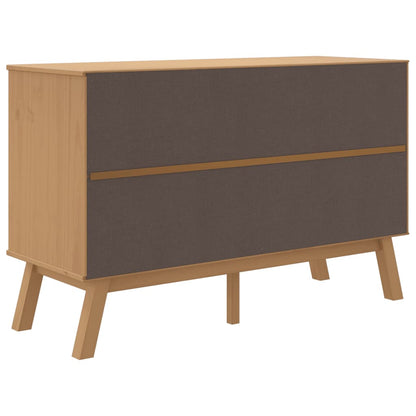 Příborník Olden Šedý A Hnědý 114X43X73,5 Cm Masivní Borovice
