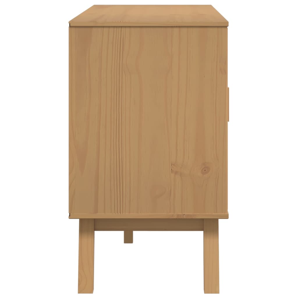 Příborník Olden Hnědý 114 X 43 X 73,5 Cm Masivní Borové Dřevo