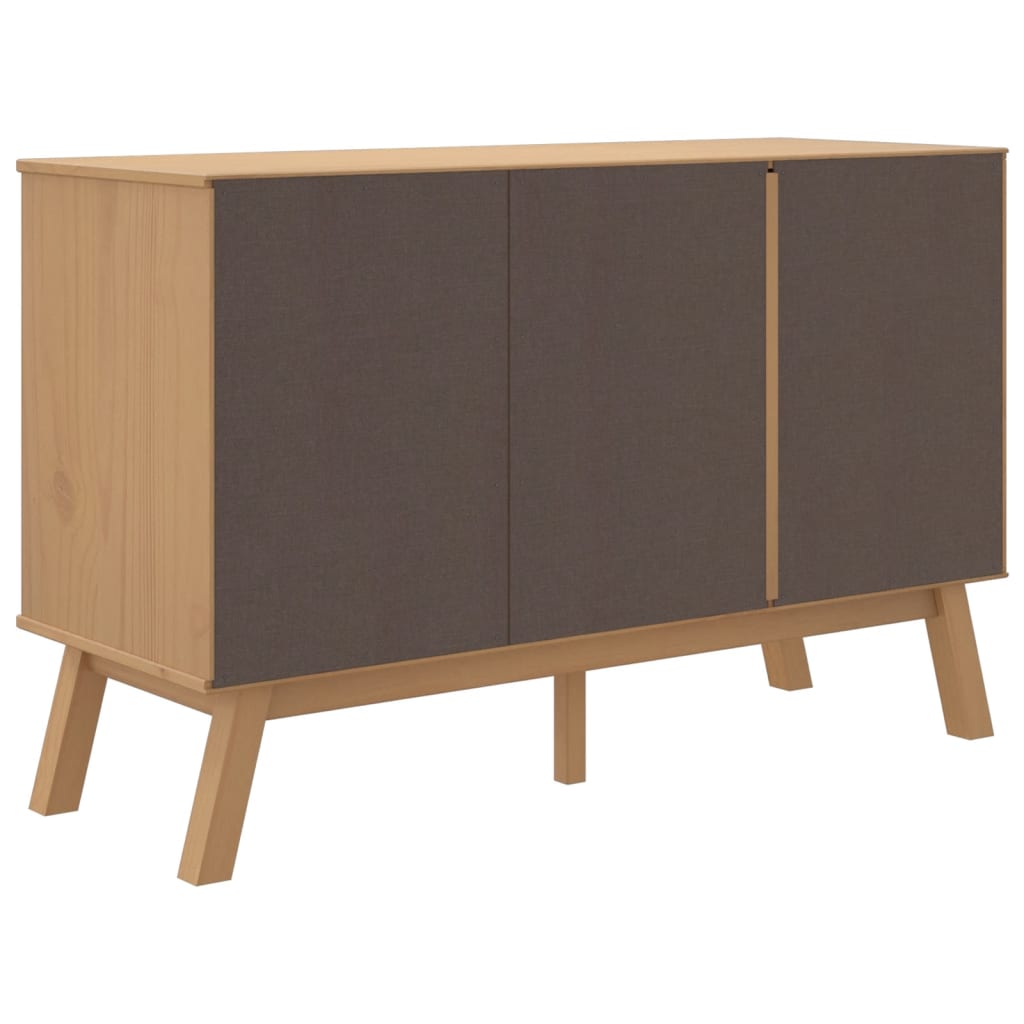 Příborník Olden Hnědý 114 X 43 X 73,5 Cm Masivní Borové Dřevo