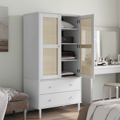 Šatní Skříň Senja Ratanový Vzhled 90X55X175 Cm Borovice