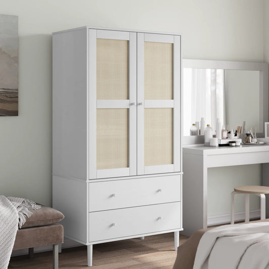 Šatní Skříň Senja Ratanový Vzhled 90X55X175 Cm Borovice